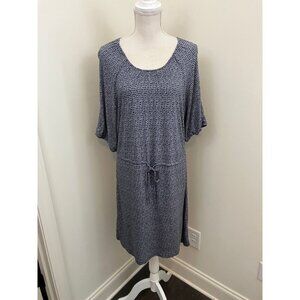 Old Navy Blue White Floral Print Dress Size Medium